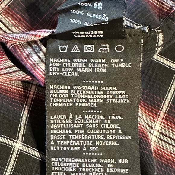 NWT Harley-Davidson Motorcycle HDMC Button Front Plaid Shirt Men’s Size 2XL - Picture 11 of 16